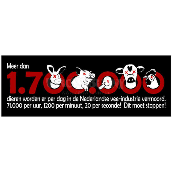 Activism sticker: Meer Dan 1.7 Miljoen Vermoord (10x)