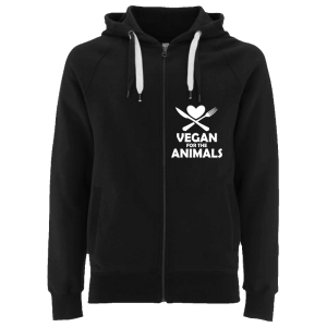 Vegan For The Animals - Zip-up Hoodie