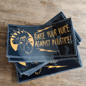 Premium Sticker: Raise Your Voice Against Injustice