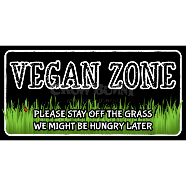 Sign: Vegan Zone