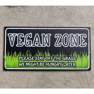 Sign: Vegan Zone