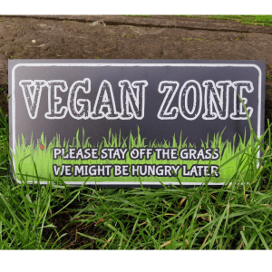 Sign: Vegan Zone