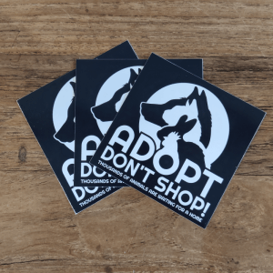 Activism sticker: Adopt don't Shop (10x)