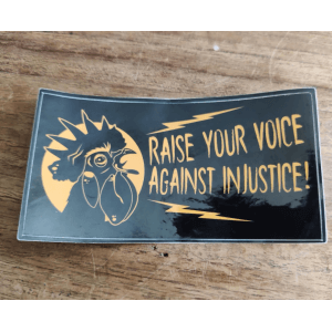 Premium Sticker: Raise Your Voice Against Injustice