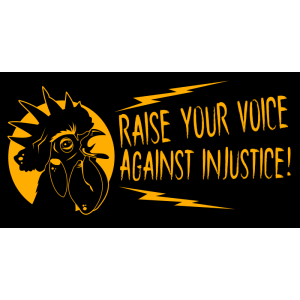 Premium Sticker: Raise Your Voice Against Injustice