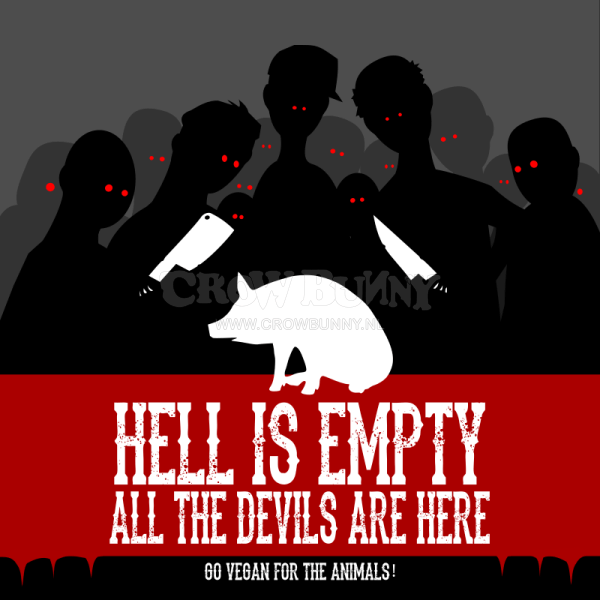 Activism sticker: Hell is empty, All the Devils are here (10x)