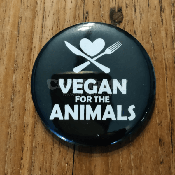 Button: Vegan For The Animals